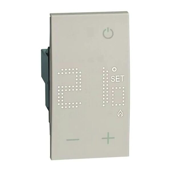 bticino termostato digitale  living now 230v 2 moduli touch uscita a rele' 1 contatto sabbia