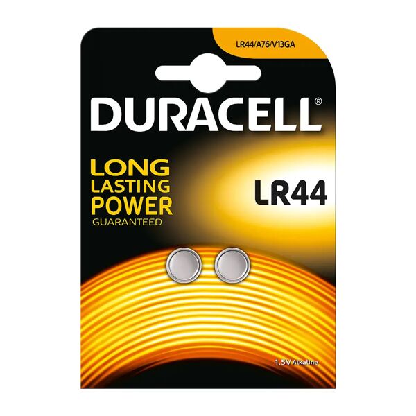 tecnomat batteria duracell a bottone lr44 1,5v confezione 2 pezzi