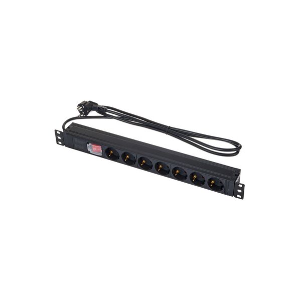 adam hall 87471 x7 power strip black