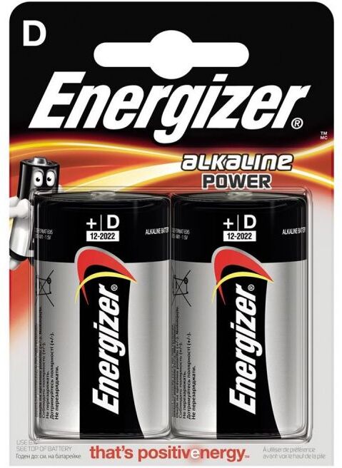 Energizer D Torcia Alkaline Power - Blister Da 2 Pile