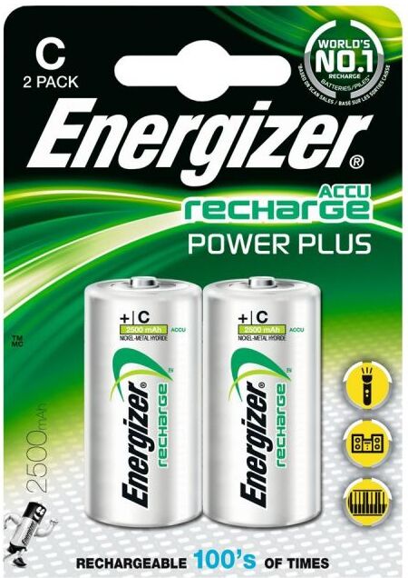 Energizer Mezzatorcia C 2500 Mah - Blister Da 2 Batterie Ricaricabili