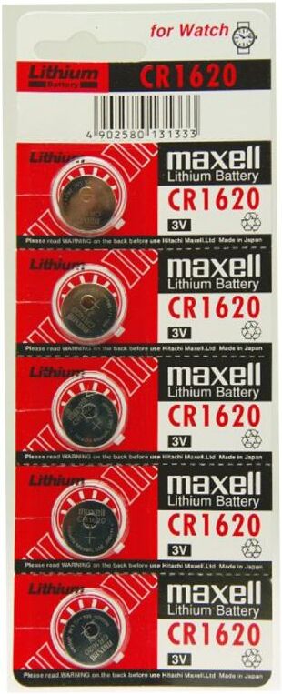 Maxell Cr1620  Pila 3v - Blister Da 5 Batterie Al Litio