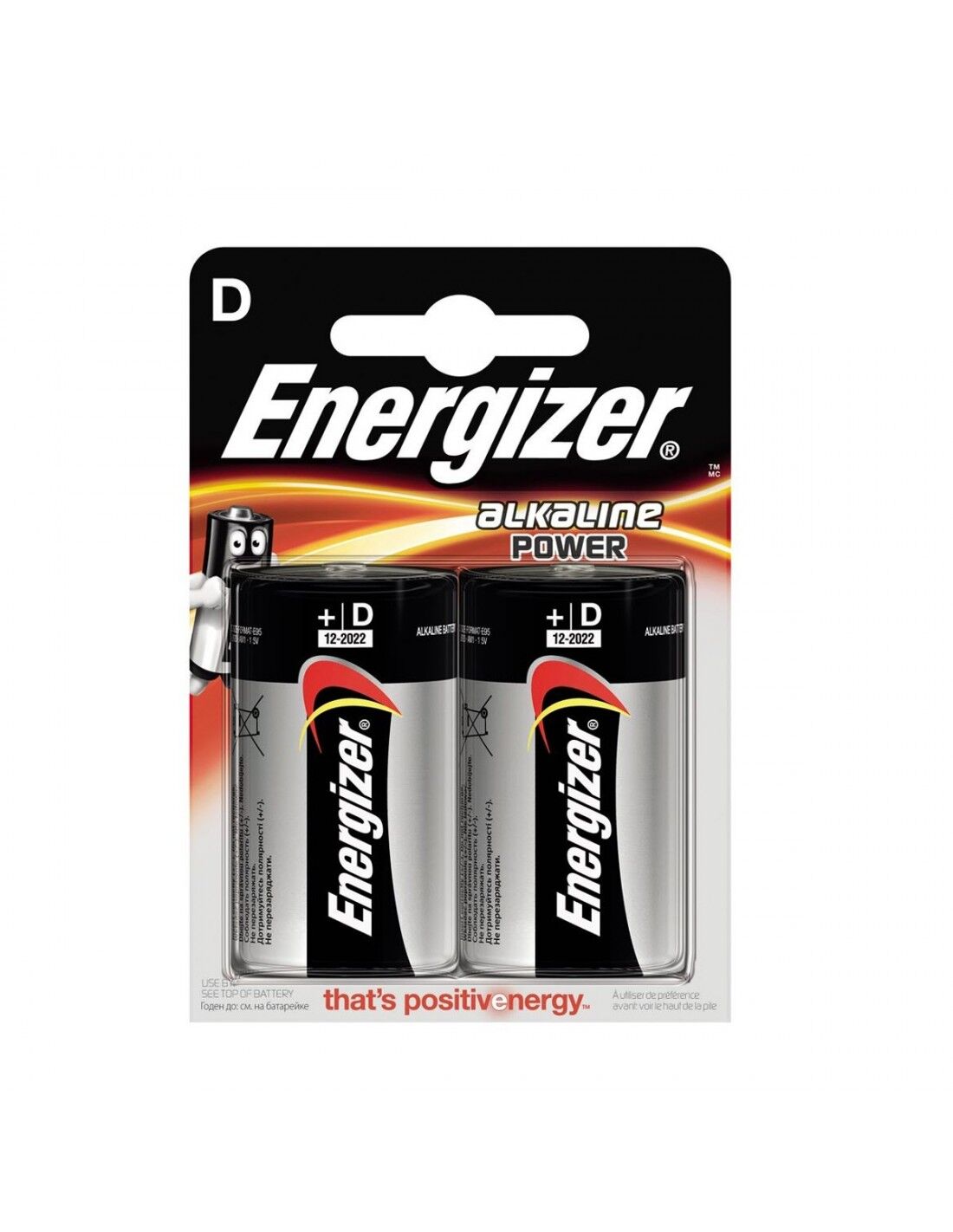 Energizer D Torcia Alkaline Power - Blister Da 2 Pile