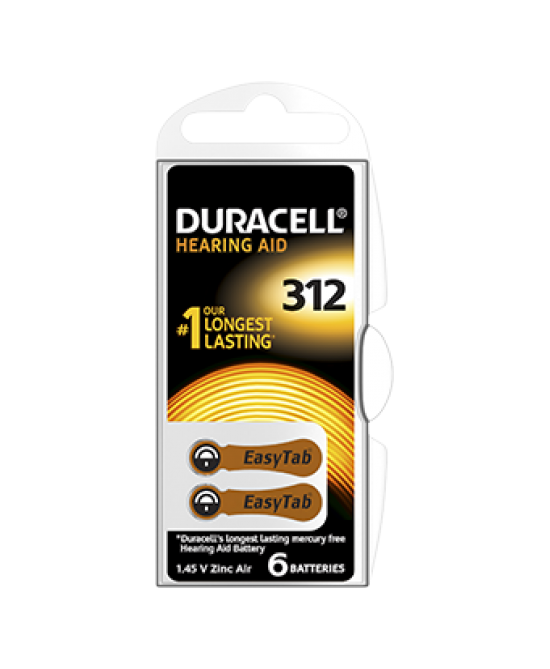 Procter & Gamble Srl Duracell Easy Tab 312 Marrone Batteria Per Apparecchio Acustico
