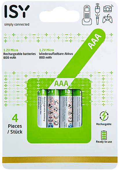 ISY BATTERIA  IAB-1002 AAA 800mAh 4pz