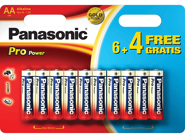 Panasonic BATTERIE  LR6PPG/10BW 6+4F