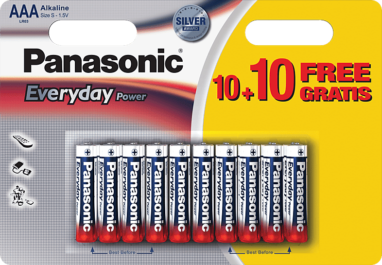 Panasonic BATTERIE  LR03EPS/20BW 10+10F