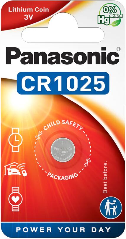 Creative Batteria Piatta Litio CR1025 3V Panasonic