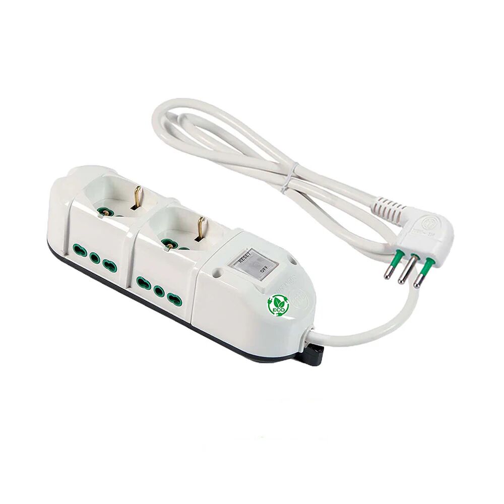 FANTON 491124ECO prolunghe e multiple 1,5 m 6 presa(e) AC Interno Bianco