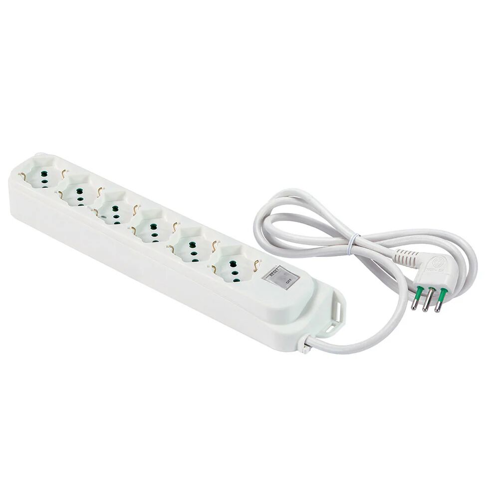 FANTON 474304 prolunghe e multiple 1,5 m 6 presa(e) AC Interno Bianco