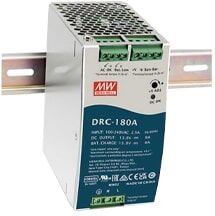 MEAN WELL DRC-180A.Alimentatore guida DIN carico 13,8V 9A/batteria 13,8V 4A