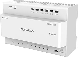 HIKVISION DS-KAD706. VideoIntercom 2fili distributore con alimentazione Display fino a 6ch e 1ch Ext