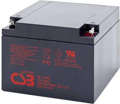 CSB GP12260 Batteria ermetica al piombo 12V 26Ah faston 5mm