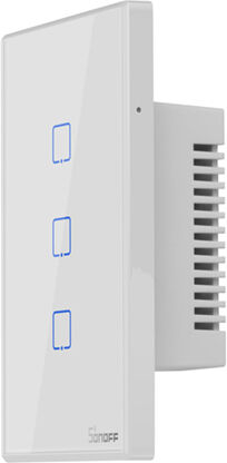 ITEAD SONOFF T2US3C-TX. Interruttore a parete touch Wifi a 3 tasti con RF per cassette italiane