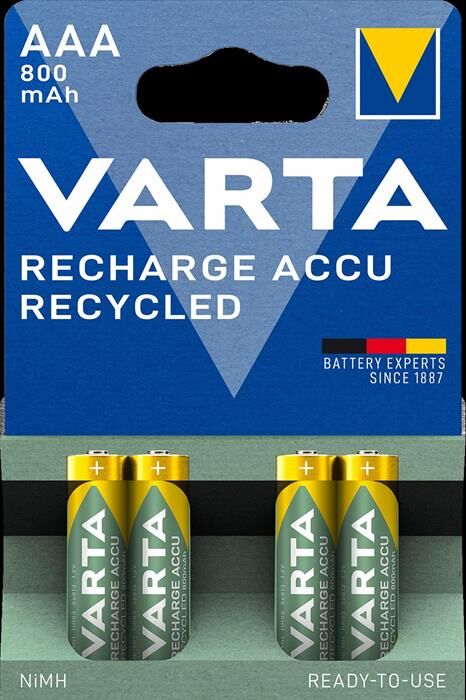 Varta Aaa Ministilo Recharge Accu Recycled X4 800 Mah