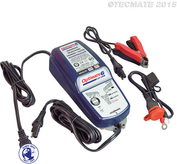 OPTIMATE 6 (TM194) 12V/24V, 5A/2.5A, caricabatterie a 8 stadi