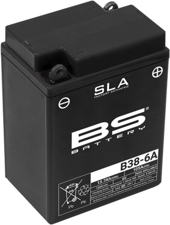 BS Battery Batteria SLA esente da manutenzione attivata in fabbrica - B38-6A