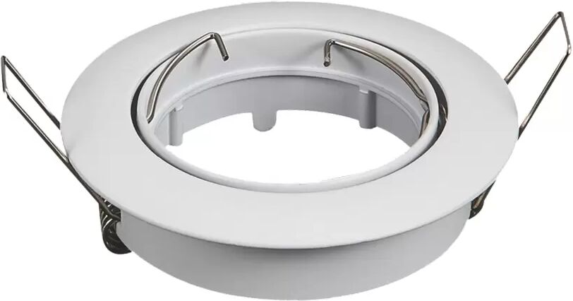 Portafaretto orientabile GU10 / MR16 da incasso 82mm Bianco Rotondo Aigostar