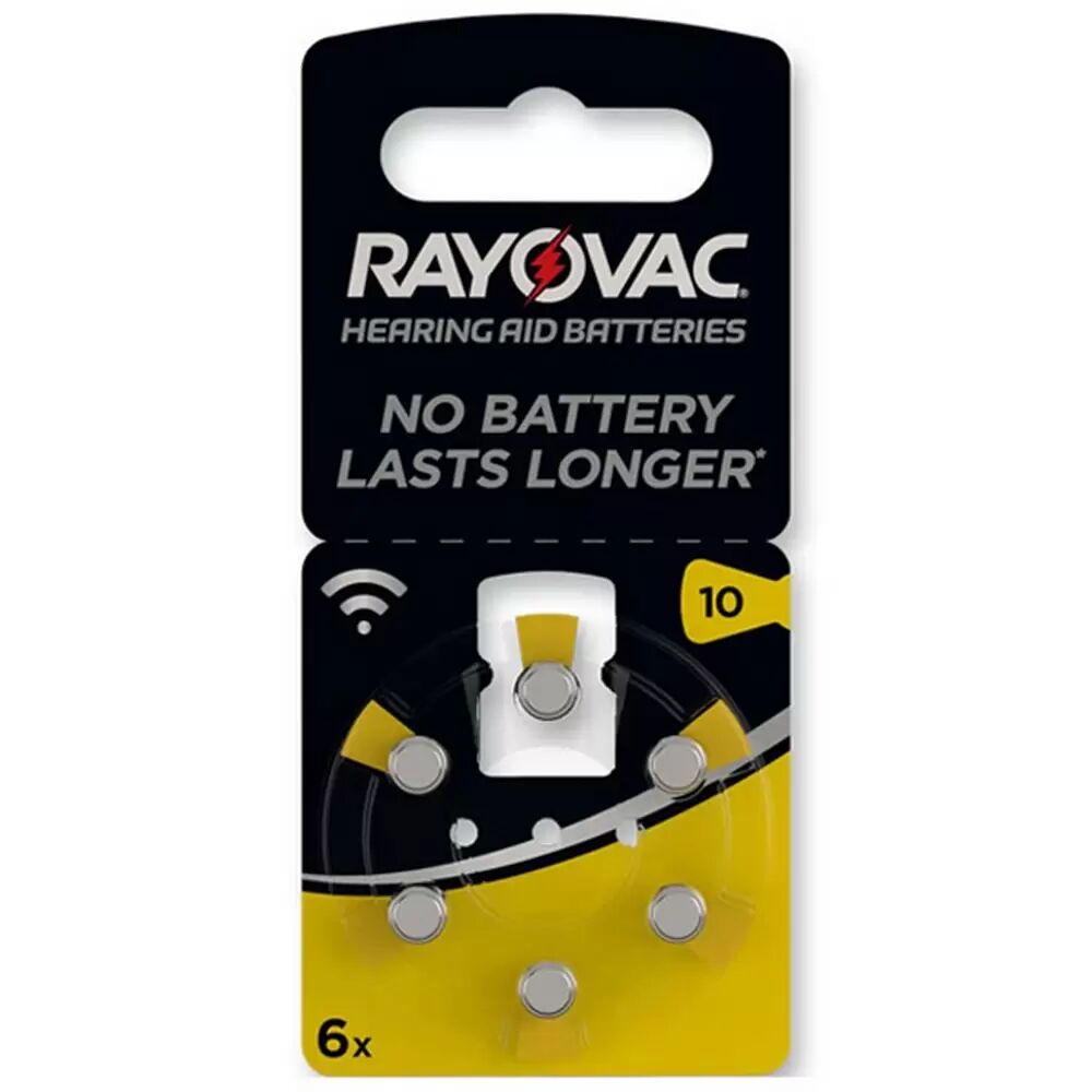 Batteria acustica Rayovac 10 Giallo 1,45V Zinco-Aria confezione da 6 pile