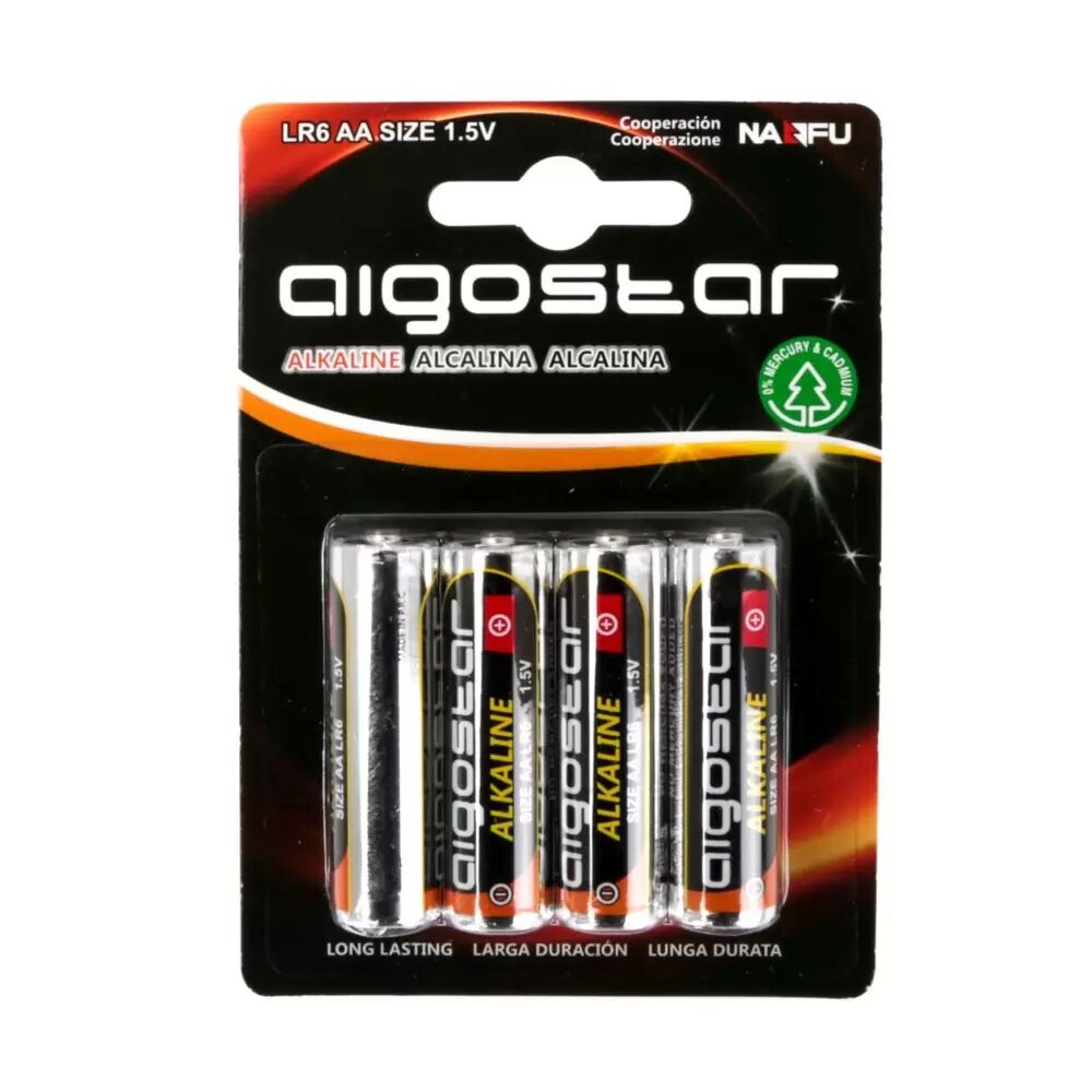 Batteria Aigostar 1,5V AA Stilo Alcalina confezione da 4 pile
