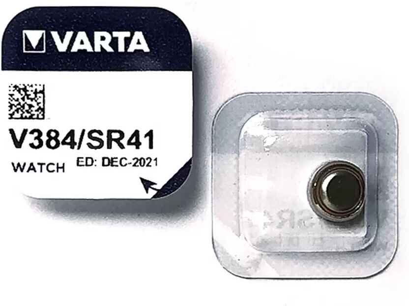 Batteria bottone Varta 1,55V V384 Ossido d&#8217;Argento confezione da 1 pila