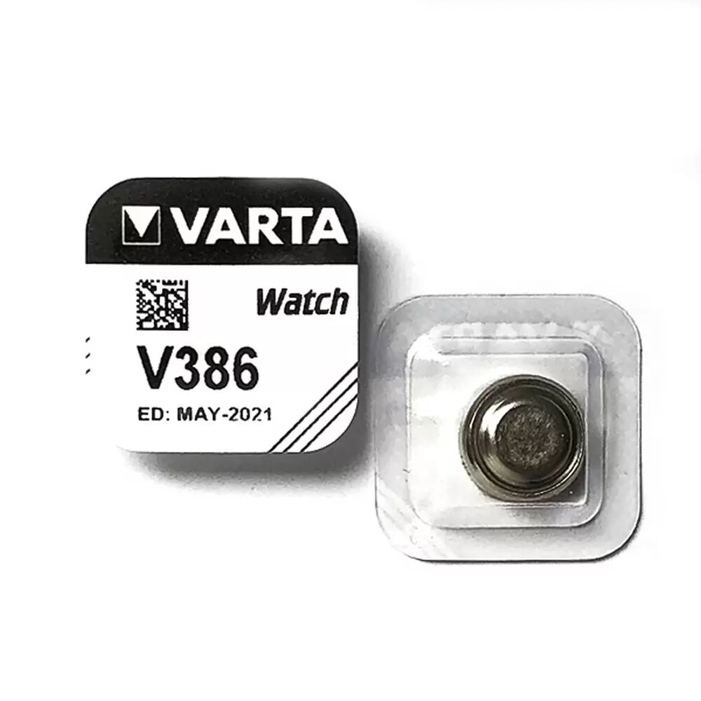 Batteria bottone Varta 1,55V V386 Ossido d&#8217;Argento confezione da 1 pila