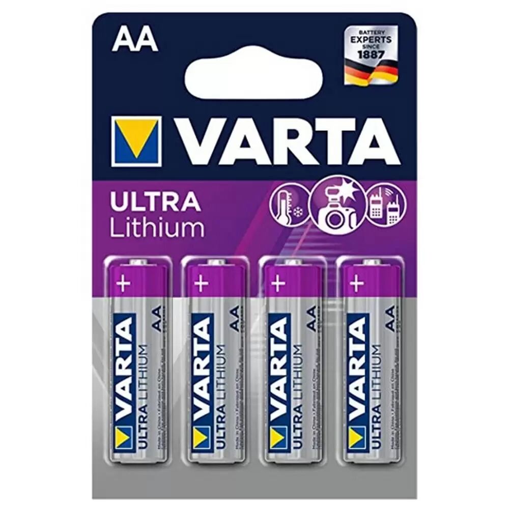 Batteria Varta 1,5V AA Stilo Ultra Lithium confezione da 4 pile al Litio