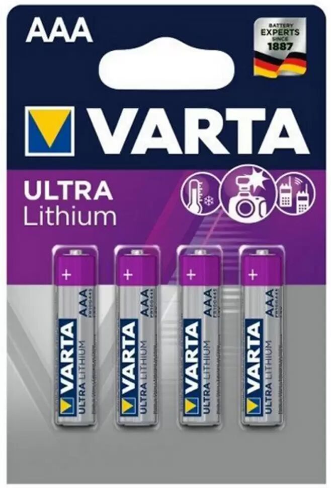 Batteria Varta 1,5V AAA Ministilo Ultra Lithium confezione da 4 pile