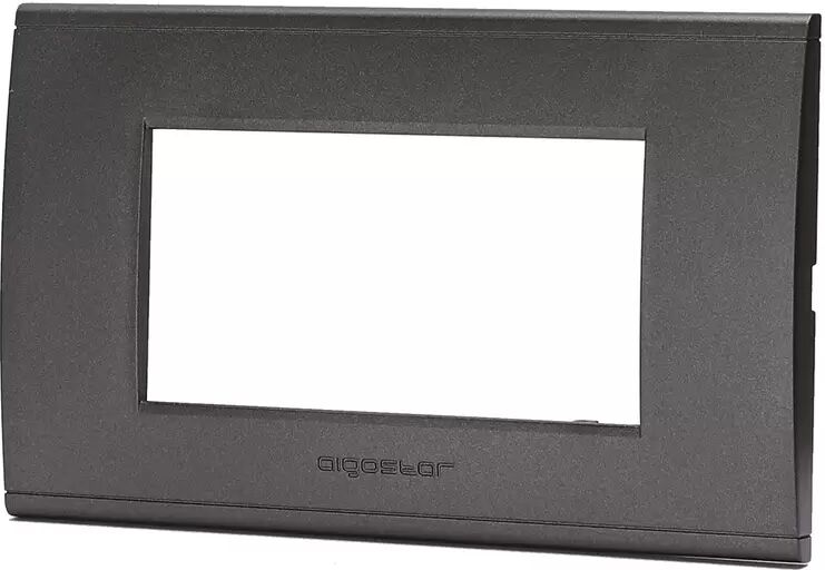 Aigostar Placca 4 moduli 504 in plastica nera compatibile anche con BTicino Livinglight