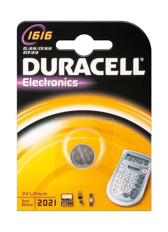 Duracell Batteria A Litio Bottone  1616 3v - Confezione Da 1pz