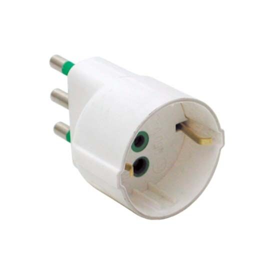 Fanton Adattatore Semplice Spina Italiana 2p+t 16a Presa Italo/tedesca 2p+t 16a Bianco  82130