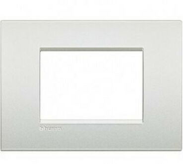 BTicino Lnc4803pr Placca Air 3 Moduli Bianco Perla In Metallo Serie Living Light