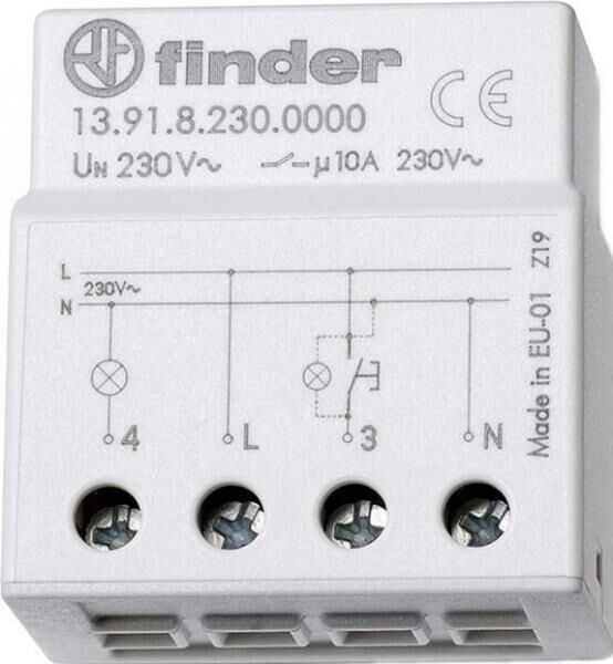 Finder 13.91 Relè Ad Impulsi Elettronico Tipo 139182300000 230 V, 1 Contatto, 10 A - Serie 13