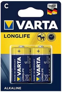 Offertecartucce.com Varta Longlife 2 Batterie mezzatorcia C 1,5V Alcaline