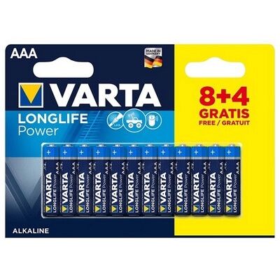 Offertecartucce.com Varta Longlife Power 12 Batterie ministilo AAA 1,5V Alcaline