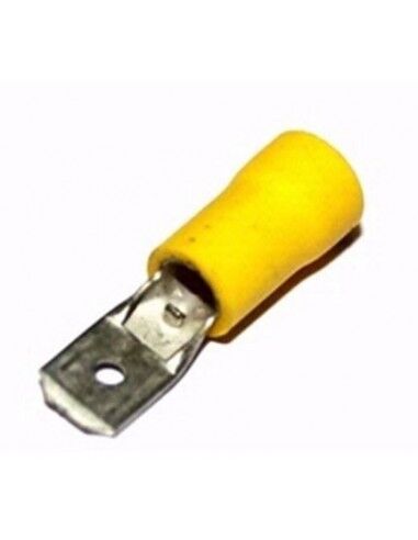 Cembre Capicorda Preisolato 6,35x0,8 Ad Innesto Maschio Giallo  Gf-M608 Confezione 100 Pz