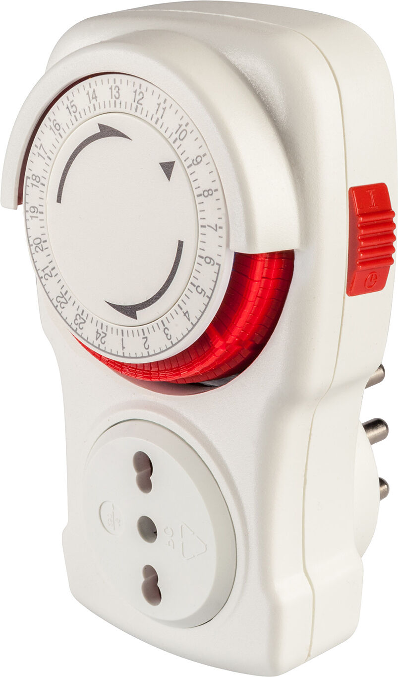 polypool Pp1408q Presa Elettrica Con Timer Analogico Programmabile Spina E Presa 2p+t 16a- Pp1408q