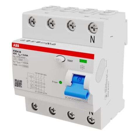 ABB F204 B-63/0.03 interruttore automatico Dispositivo a corrente residua 4 (2CSF204568R1630)