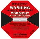 ratioform Shockwatch®, indicatore di precisione, rosso, adatto per 50 g/50 ms