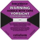 ratioform Shockwatch®, indicatore di precisione, viola, adatto per 37 g/50 ms