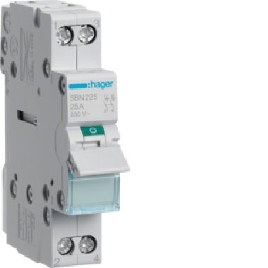 Hager Interruttore Bipolare Non Automatico 25a 1 Modulo