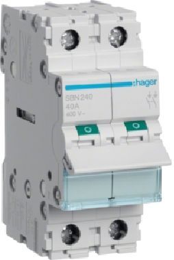 Hager Interruttore Bipolare Non Automatico 40a 2 Moduli