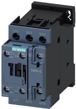 Siemens Contattore Di Potenza, Ac-3 9 A, 4 Kw / 400 V 1 No + 1 Nc, Ac 220 V 50 / 60 Hz,