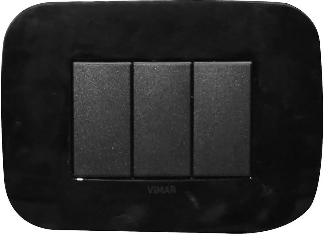 Vimar PLACCA ROUND 3 MODULI  ARKE' COLOR NERO