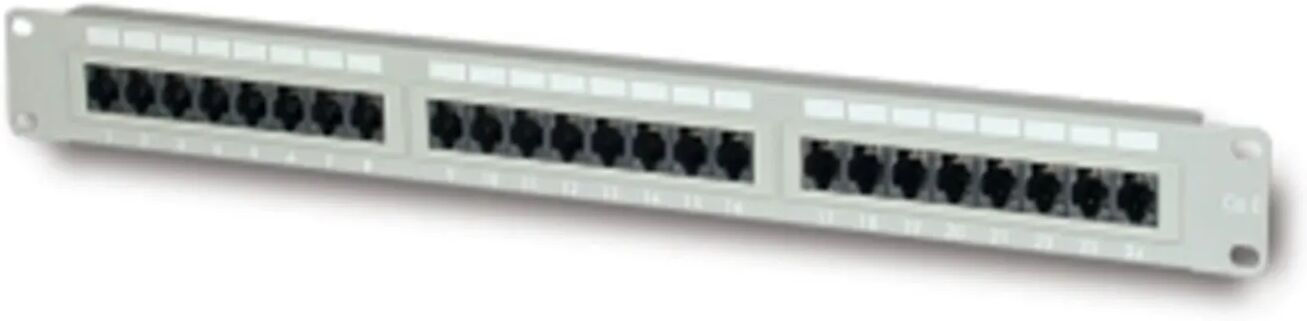 Fanton PANNELLO CAT5e 24 PORTE CON MODULI RJ45 PER ARMADIO RACK 19'' CON ASOLE PER FISSAGGIO CAVI