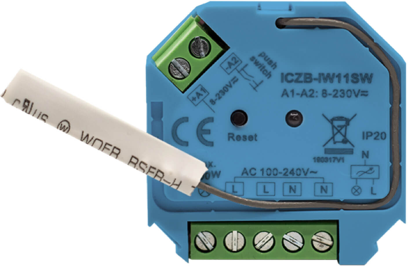 iCasa Zigbee aan/uit inbouwschakelaar