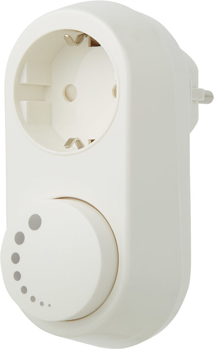 EcoDim - LED Stekkerdimmer - Smart WiFi - ECO-DIM.06 - Fase Afsnijding RC - ZigBee - Opbouw - Enkel Knop - 0-100W - Wit