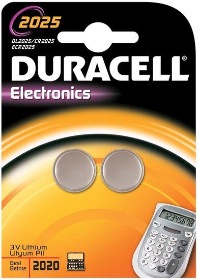 Duracell Knoopcel Batterij, 2025, Niet Oplaadbaar, 2 Stuks