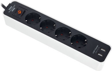 Brennenstuhl Ecolor Power Strip 4Way USB WH