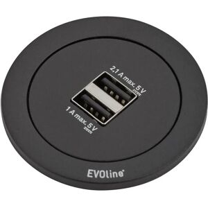 EVOline 159280001200 Stekkerdoos 2-voudig Zwart 1 stuk(s)